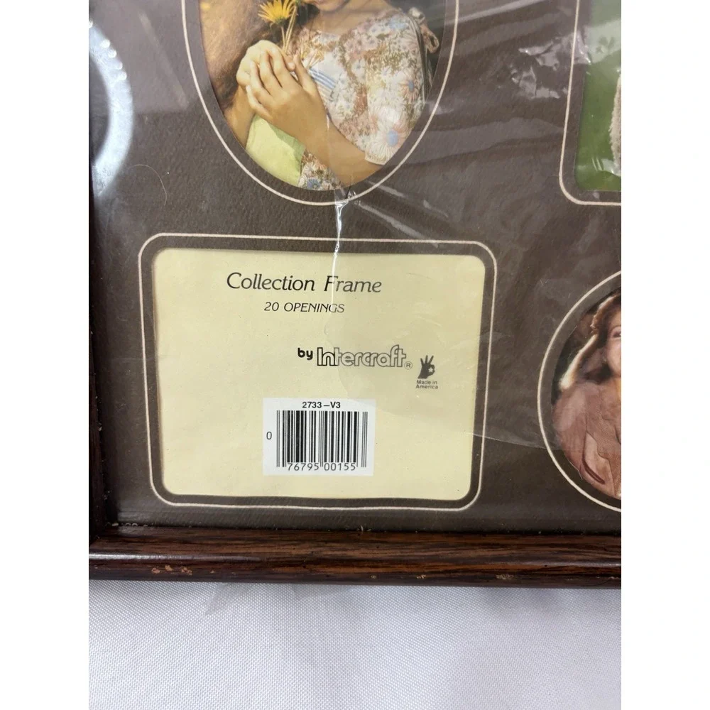 Intercraft Collage Picture Frame 21x17 Large Family Photo Wood Wall Vintage